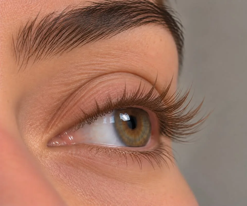 Braune Wimpern